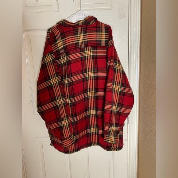 Abercrombie & Fitch Vintage Plaid Flannel Shirt Jacket Shacket Quilt Lined XL - Picture 11 of 15